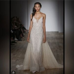 Tara Keely (Lazaro)rose gold A-Line Wedding Gown Size 8 NWOT